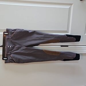 girls sz 16 brown dover sadderly equestrian pants excellent